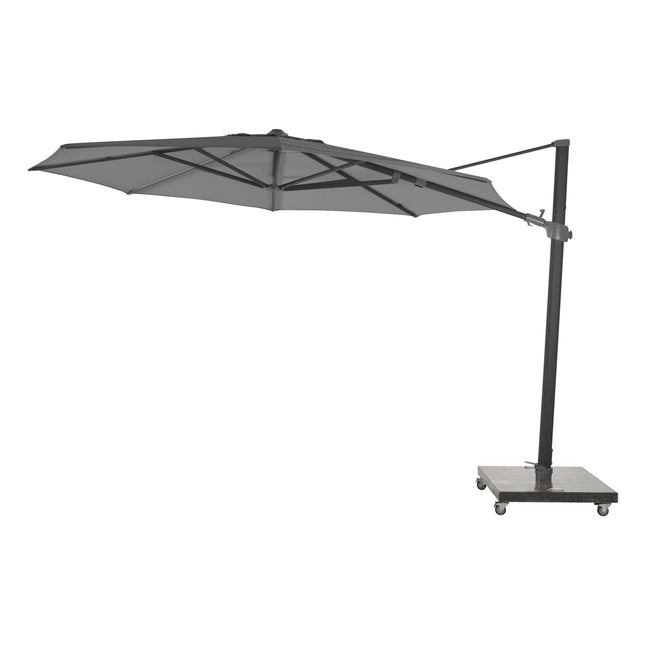 4 Seasons Outdoor Siesta ø350 cm parasol premium | incl 125 kg voet met wielen