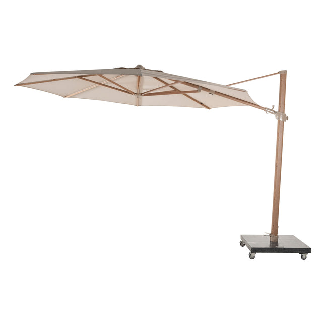 4 Seasons Outdoor Siesta ø350 cm parasol premium | incl 125 kg voet met wielen