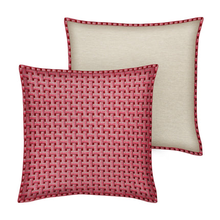 Palais Kussen Janis Bordeaux & Roze afm. 45x45cm met piping