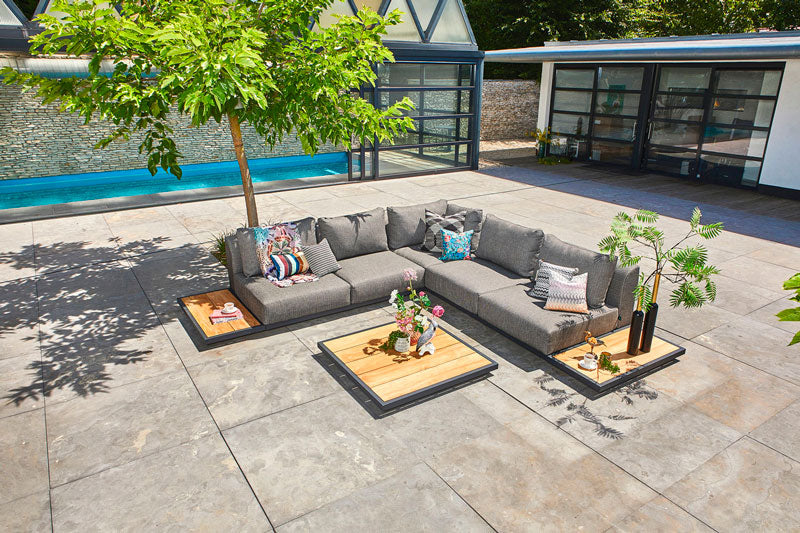 SUNS tuinmeubelen Kota Loungeset | Kleine Hoekopstelling | Matt Royal  Frame