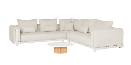 SUNS tuinmeubelen Lucia | Lounge Set | Hoekopstelling Klein | Camel Sand Frame