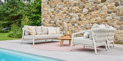 SUNS tuinmeubelen Sato | Sofa Set | Camel Sand Frame