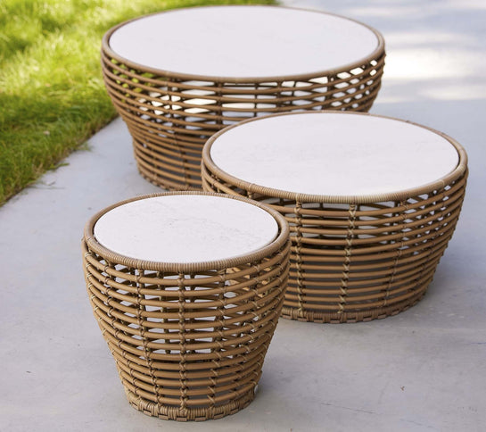 Cane-Line tuinmeubelen Basket Salontafel | Zwart/Naturel | 75cm