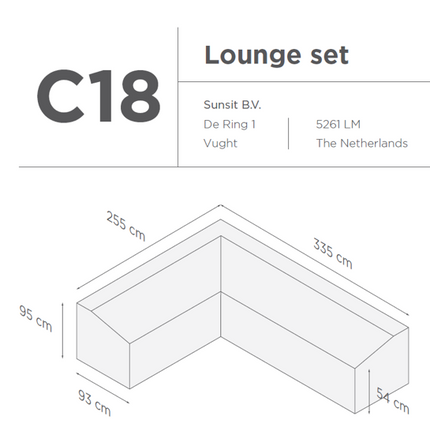 Suns |  Beschermhoes voor loungeset | Grijs | C18